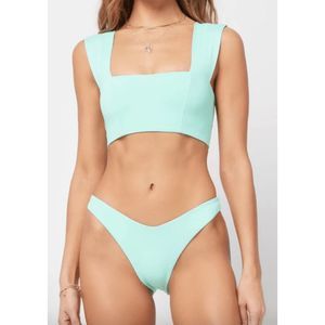 NWT L Space Parker Bikini Top in Bright Teal size M